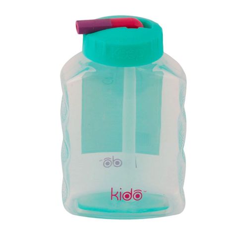 Botella con Bombilla Flexible 250 ml Rosado/Amarillo - KIDO-1