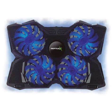 Ventilador Notebook Gamer 4 Aspas Luz Led Azul Reptiex-0