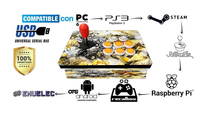JOYSTICK ARCADE SIMPLE USB -METAL-SLUG-1