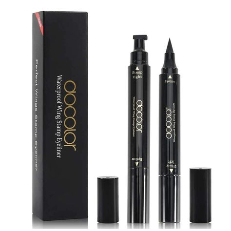 Delineador Líquido Dúo con Sello ala para "Cat Eye" Docolor-0