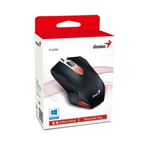 Mouse Alambrico USB 3 Botones 1000DPI X-G200 Negro Genius-2