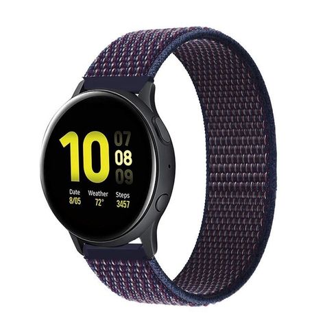 Correa Nylon Para Samsung Huawei Amazfit Xiaomi 22mm / Azul Indigo-0