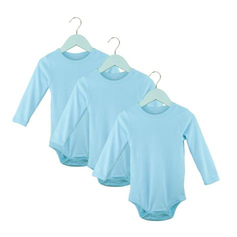 Set de Tres Bodys Liso Celeste Pumucki-0