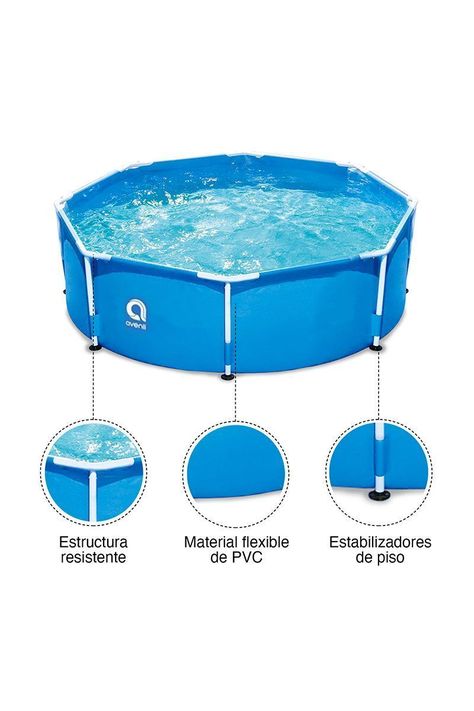 Piscina Estructural 4383 Litros 76x300 cm Celeste-3