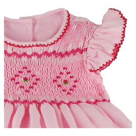 Vestido bebé niña Catalina bordado a mano tipo smock-2