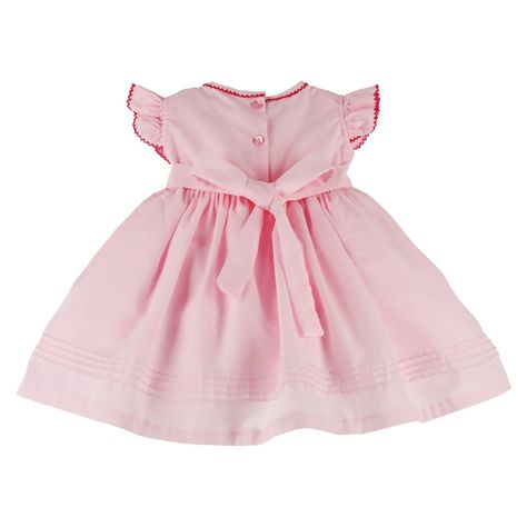 Vestido bebé niña Catalina bordado a mano tipo smock-0
