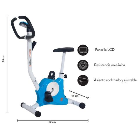 Bicicleta Estática E10 Celeste-1