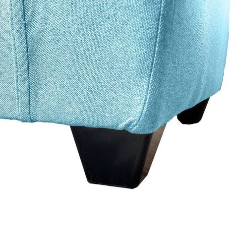 Sofá Mateo Chenille Turquesa Pata Plastica 3C-3