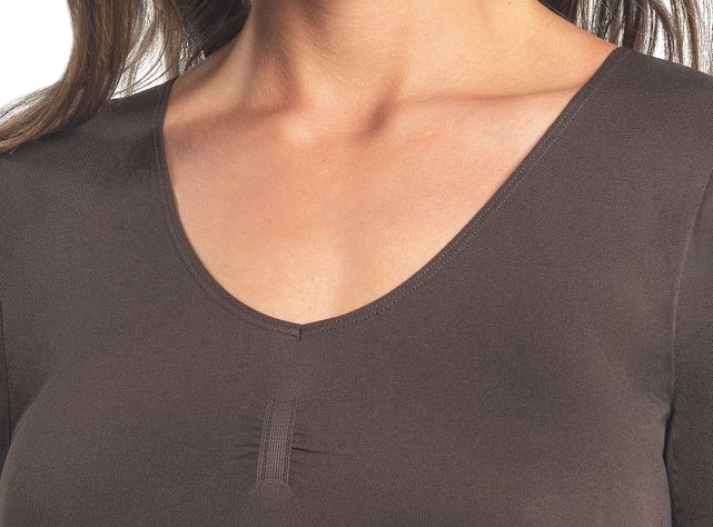 Polera Microfibra Escote V-1