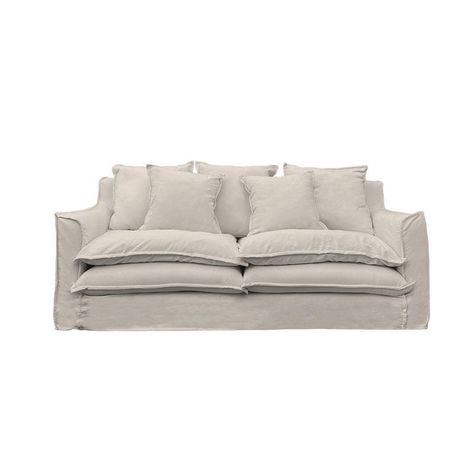 Sofá Puangue Chenille Hueso 3C-0