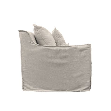 Sofá Puangue Chenille Hueso 3C-3