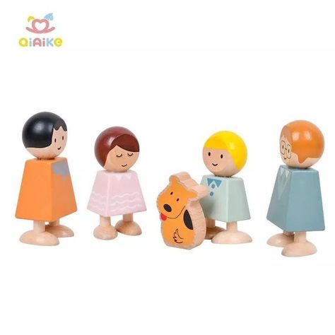 Familia personitas didáctica de madera-0