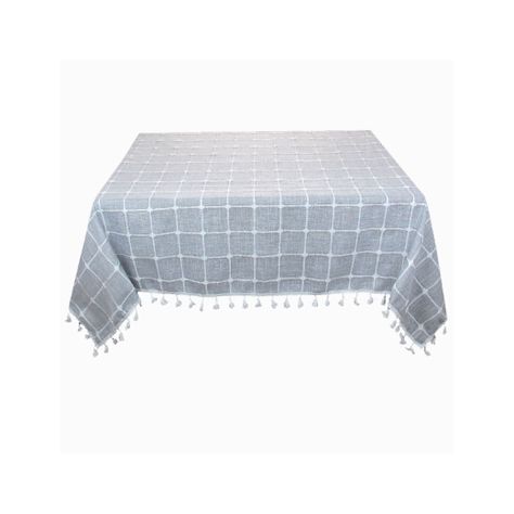 Mantel Tassel Square 160X250Cm Color Gris Plata-0