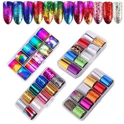 FOIL PARA UÑAS X 10 DISEÑOS SURTIDOS-2