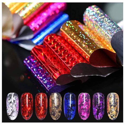 FOIL PARA UÑAS X 10 DISEÑOS SURTIDOS-3