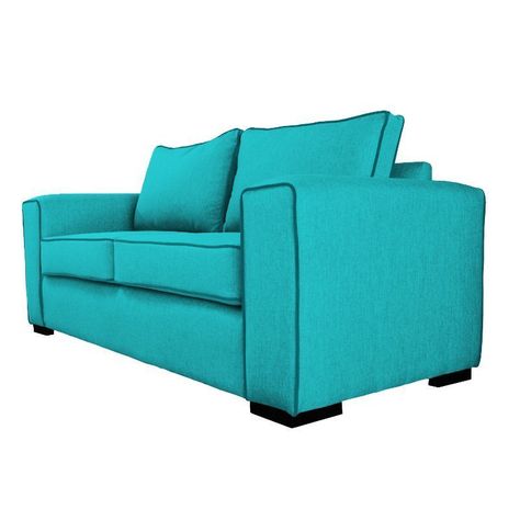 Sofá Gabro Chenille Tipo Lino Turquesa 3 Cuerpos-2