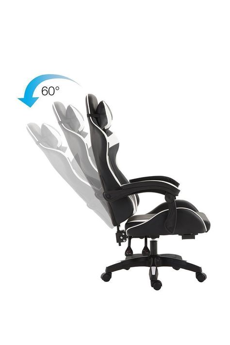 Silla Gamer Ultimate Racing Blanco-4