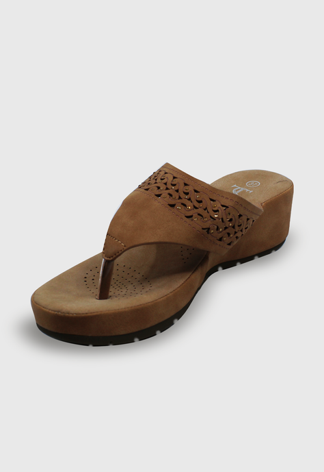 Sandalia Elena camel Stylo Shoes-2