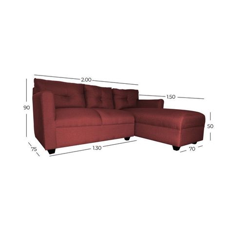 Seccional Mateo Chenille Rojo Pata Plastica-4