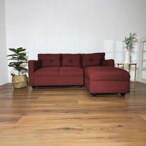 Seccional Mateo Chenille Rojo Pata Plastica-1