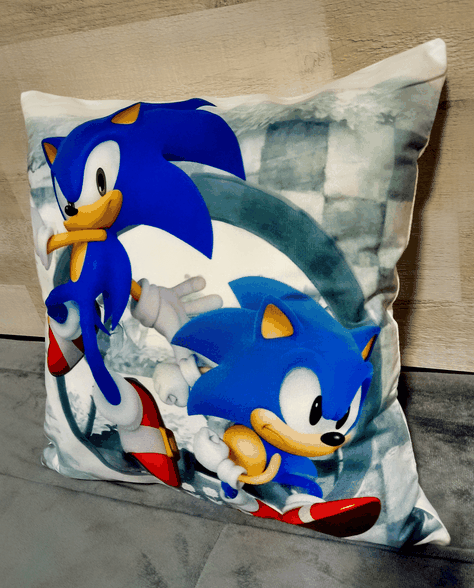 Cojín Felpa 45x45 cm Soni Cuadritos Extra Suave Sonic-1