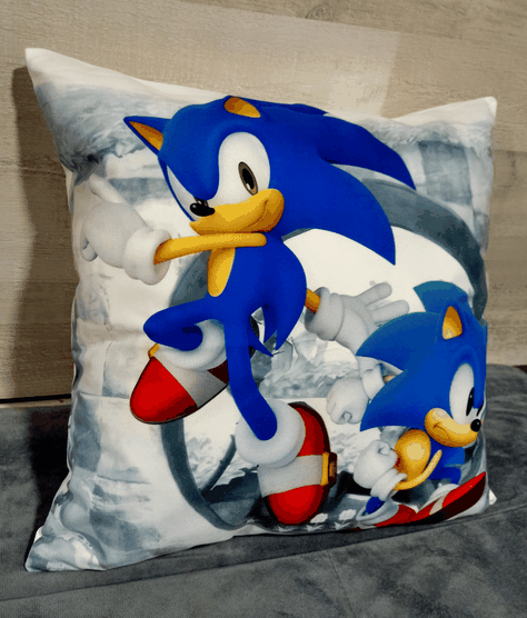 Cojín Felpa 45x45 cm Soni Cuadritos Extra Suave Sonic-2