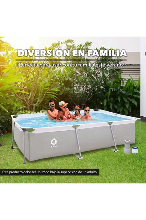Piscina con Filtro 3701 Litros 65x207x300 cm Gris-4