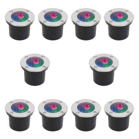 Pack 10 Foco LED Piso 3W 220V RGB-0