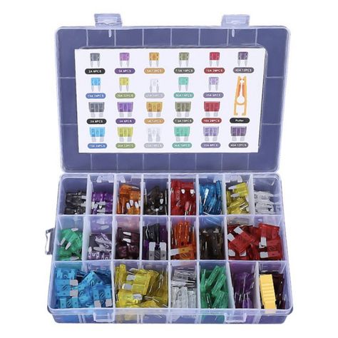  Kit 300pcs Fusibles Coche Automotriz Con Caja-0