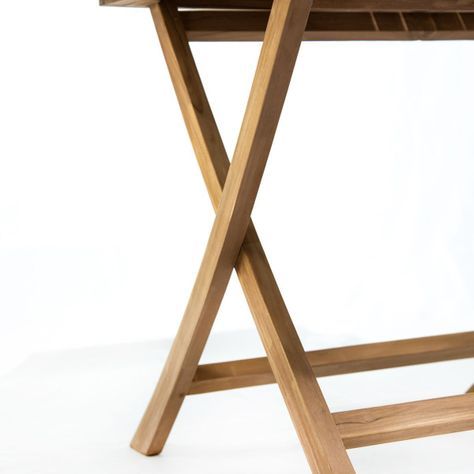 Mesa Plegable Madera De Teca 76x130x120cm-4