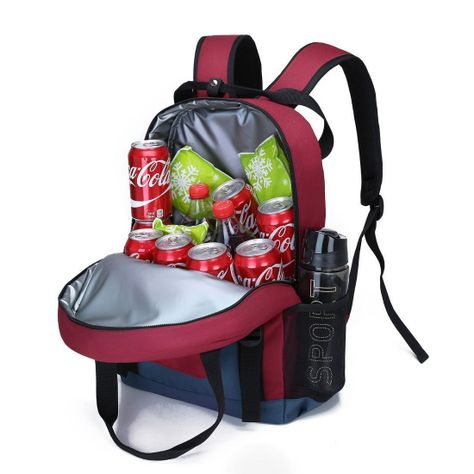 TOURIT Wagtails Mochila  Premium con enfriador vacacional-23L Rojo-3