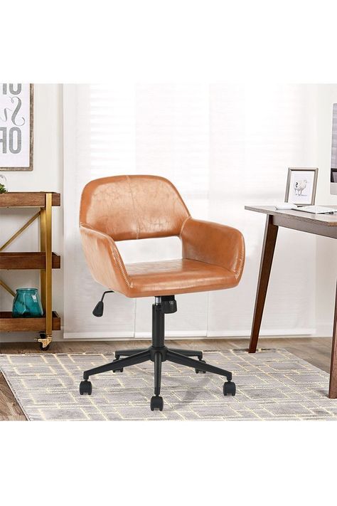 Silla de Oficina Cromwell PU Café-1