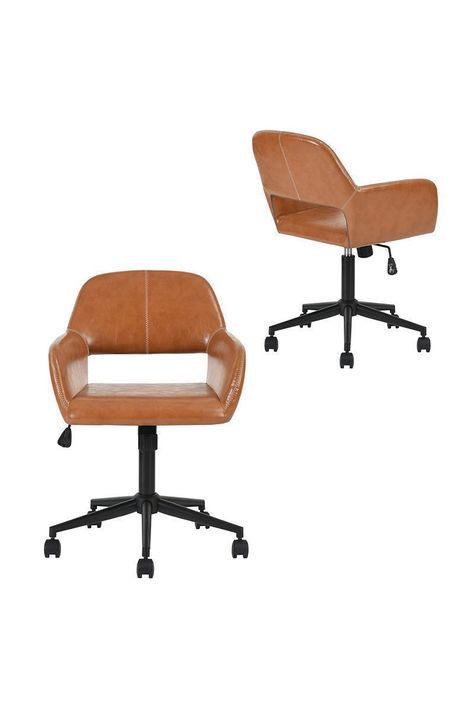 Silla de Oficina Cromwell PU Café-4