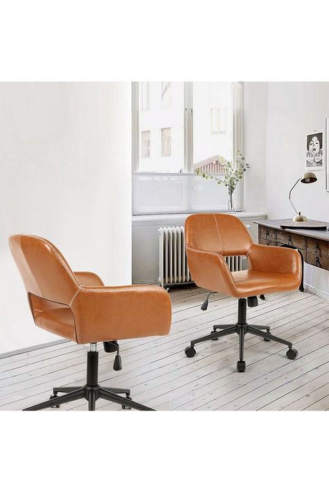 Silla de Oficina Cromwell PU Café-5