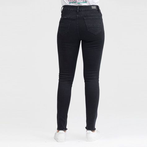 Jeans Botones Tiro Alto Juvenil-2