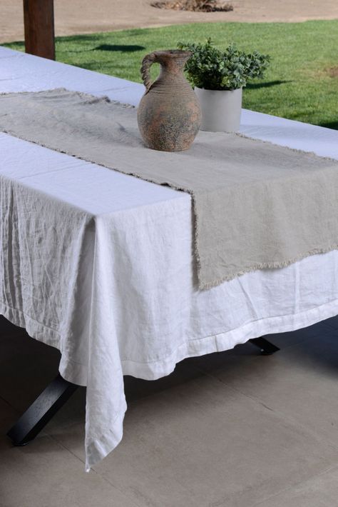 Mantel deshilado de lino 190x310 cms-0