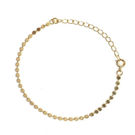 Pulsera Discos Enchapado Oro 18K-0