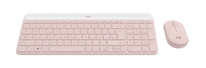 Kit Teclado Y Mouse Inalámbrico Logitech Mk470 Español Rosa-2
