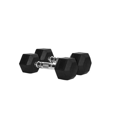 Mancuernas Hexagonales de caucho Par 5 kg-0