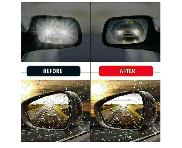 Kit Par Lamina Espejo Retrovisor Anti Lluvia Impermeable-3
