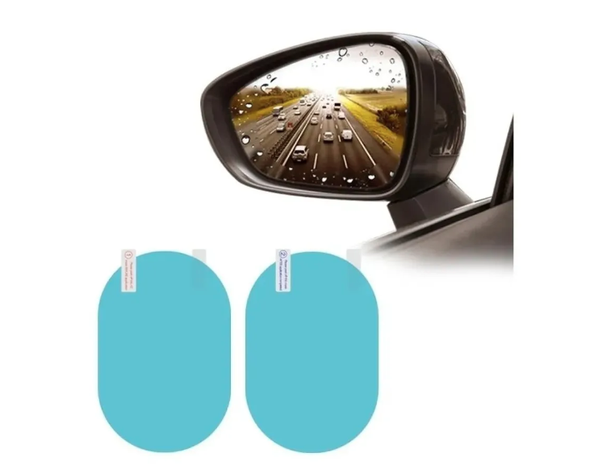 Kit Par Lamina Espejo Retrovisor Anti Lluvia Impermeable-0