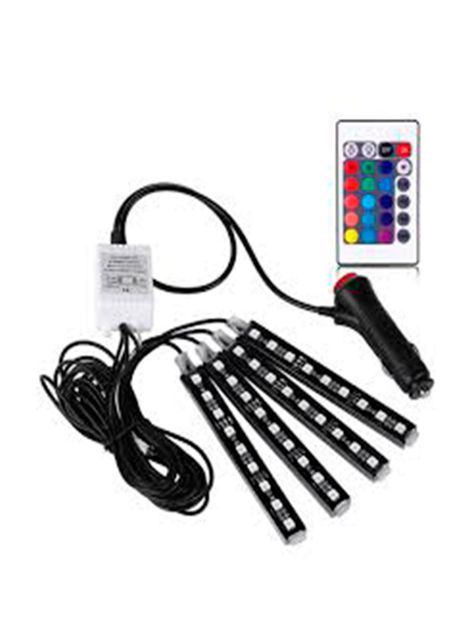 Set luces led interior colores control remoto-1