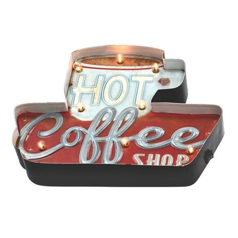 LETRERO VINTAGE LED HOT COFFE (63 x 5 x 29 cms.)-1