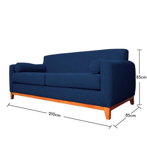 Sofá Meli Chenille Tipo Lino Azul 3 Cuerpos-4