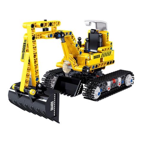 Juego Bloque Didactico Excavadora Armable 310 Piezas Interconectables-0