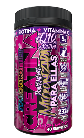 Creatina Doblemente Micronizada para Ellas 235g 40sv Candy pop - ITALO GROTTINI-0