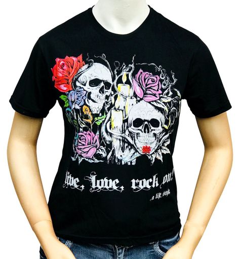 Polera Mujer Calavera Velas-0