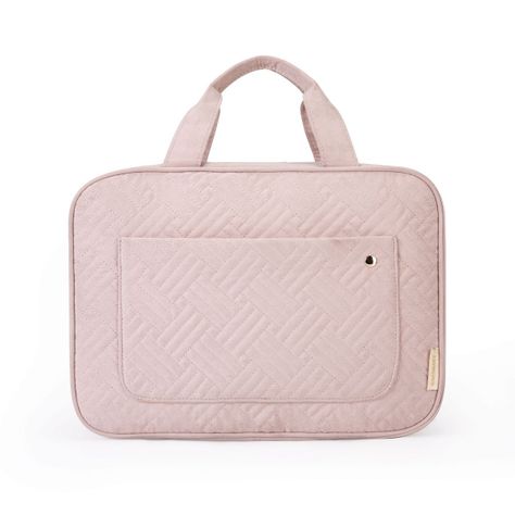 Bagsmart - Neceser kit de viaje con gancho - Rosado claro-0