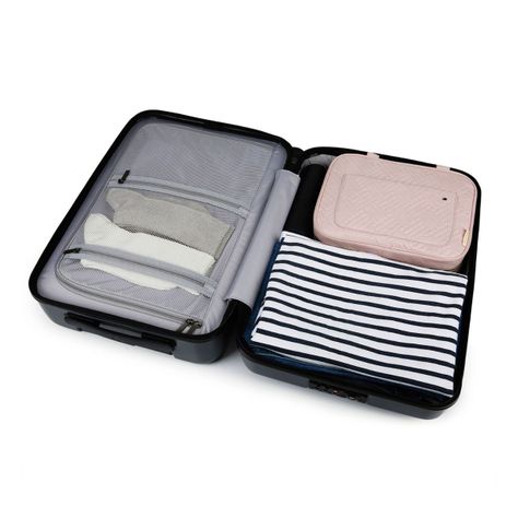 Bagsmart - Neceser kit de viaje con gancho - Rosado claro-2