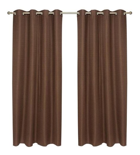 Set Cortina Blackout Térmico 140x220 Cm - Chocolate-0